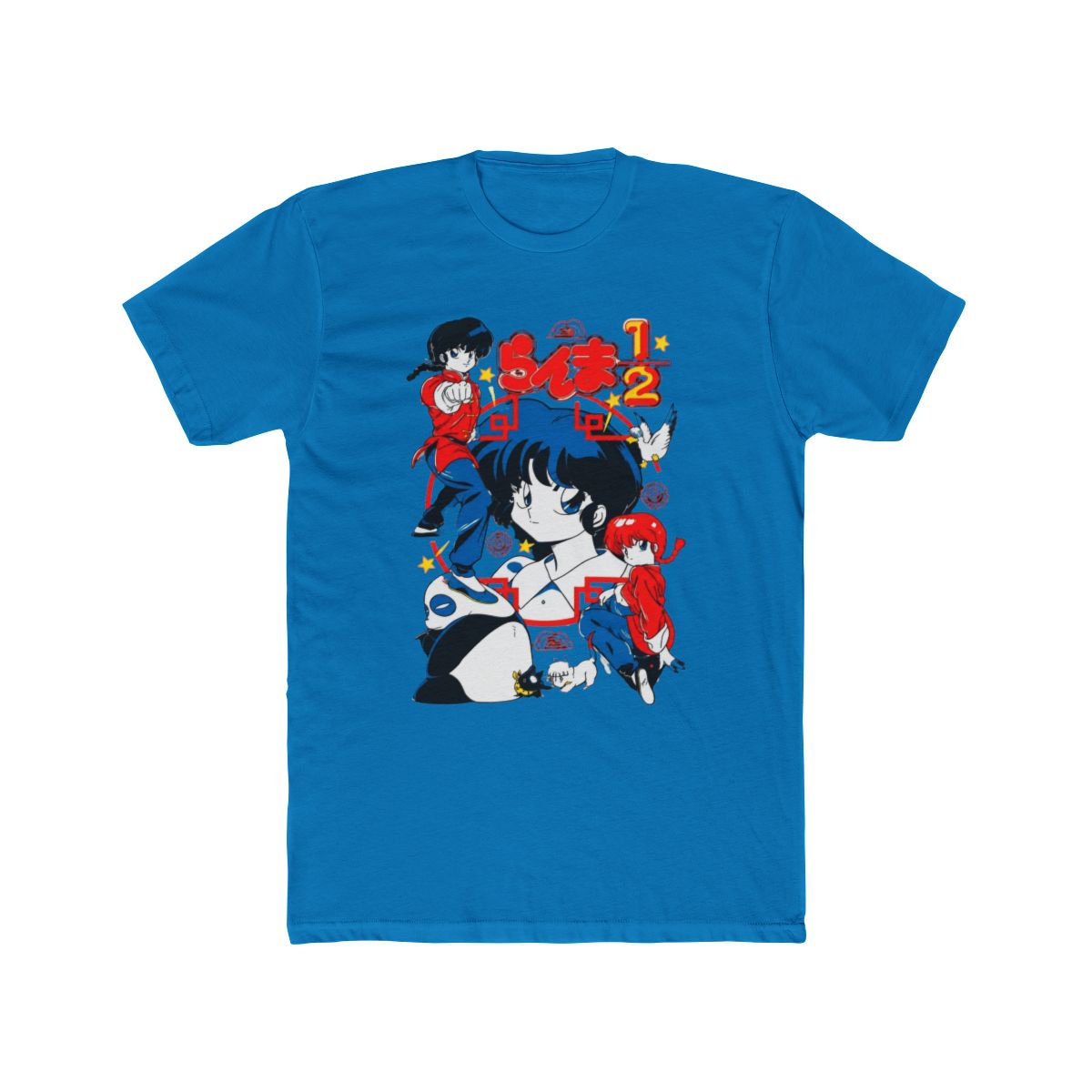 HUBGO Ranma T Shirt Anime Merch Casual Short Sleeved T Shirt Black Tee, Adult, Size: 2XL | Ranma 1/2
