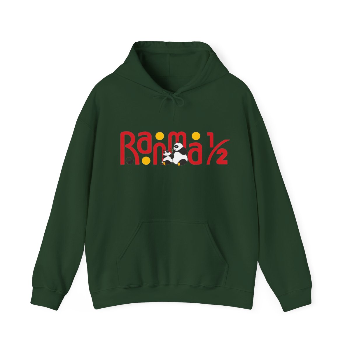Ranma 1/2 Funny Logo Yellow Backround Hoodie - alternate angle 5, merchandise